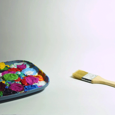 Running paint blobs 